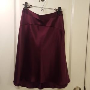 Elegant violet silk skirt